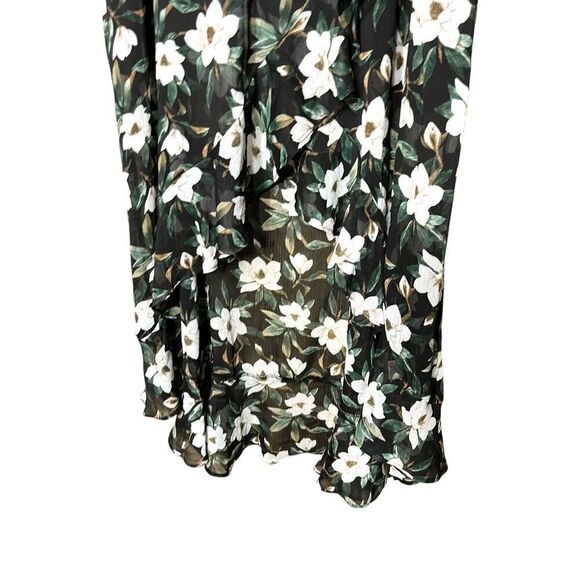 Blue Rain Floral High Low Midi Skirt Size Large‎ - Picture 3 of 10